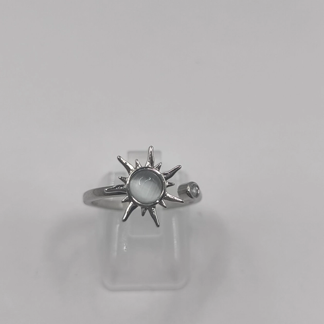 Antistress sun ring silver