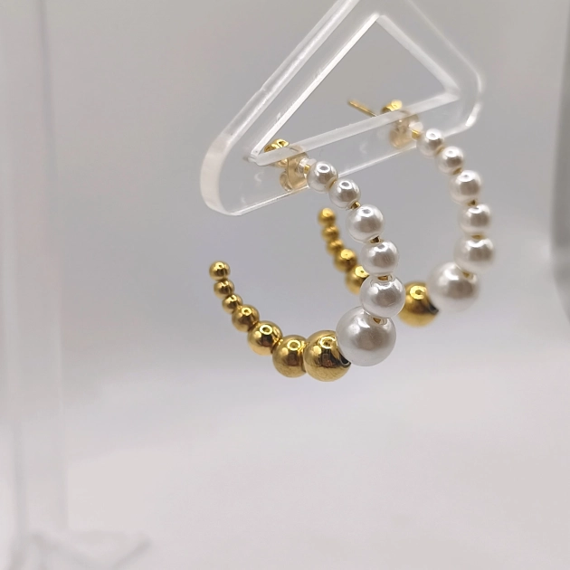 Calypso Gold & Pearl Earrings
