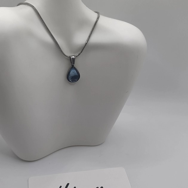 Azure Drop Pendant Necklace